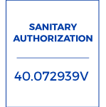 Sanitary authorization RGSEAA 40.072939V